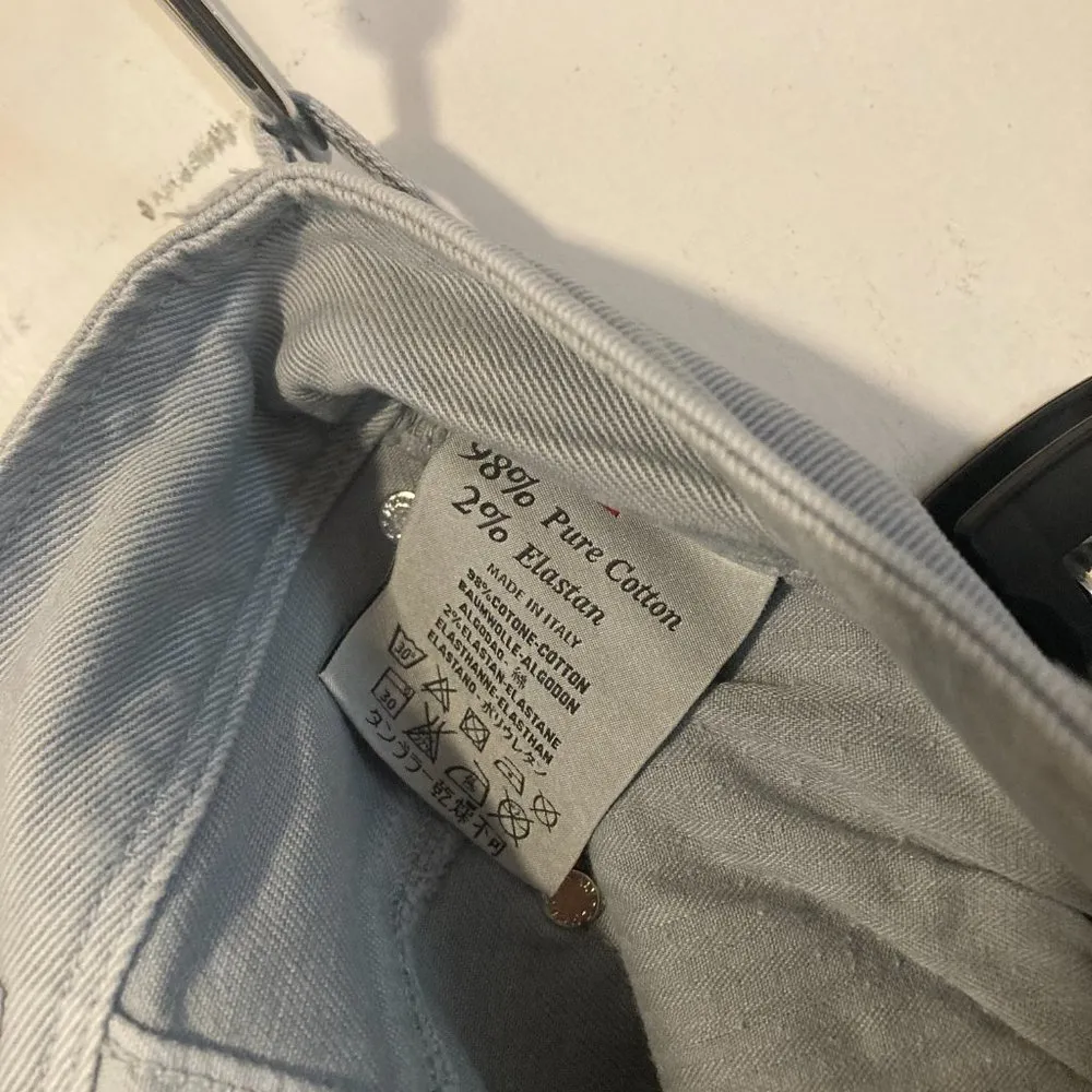 Cycle of Italy women's 31 distressed studded button fly blue - Image 9