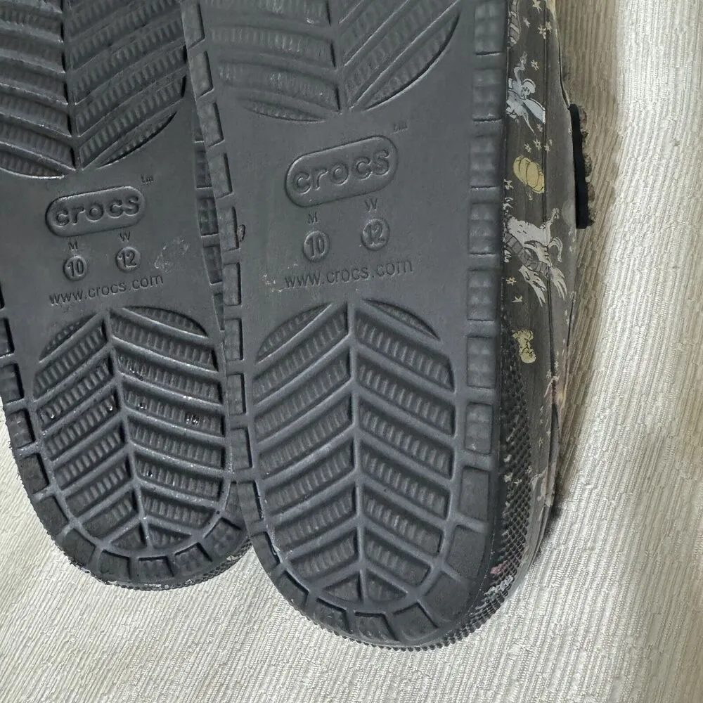 Crocs Vera Bradley Harry Potter Cozy Sandals Hogwartz W12/M10 Fur Lined Black - Image 9