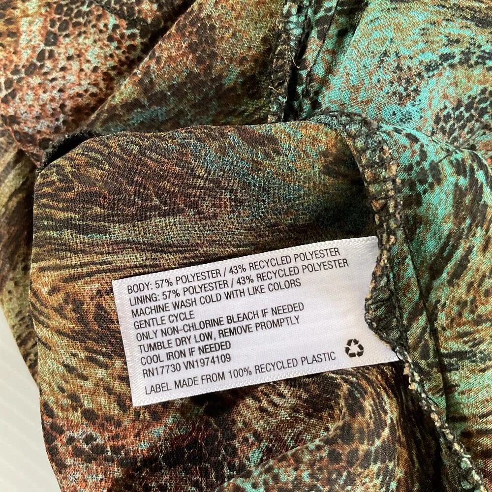 Wild Fable XS Sheer Mesh Tie Front Long Sleeve Blouse Boho Retro Y2K Top - Image 5