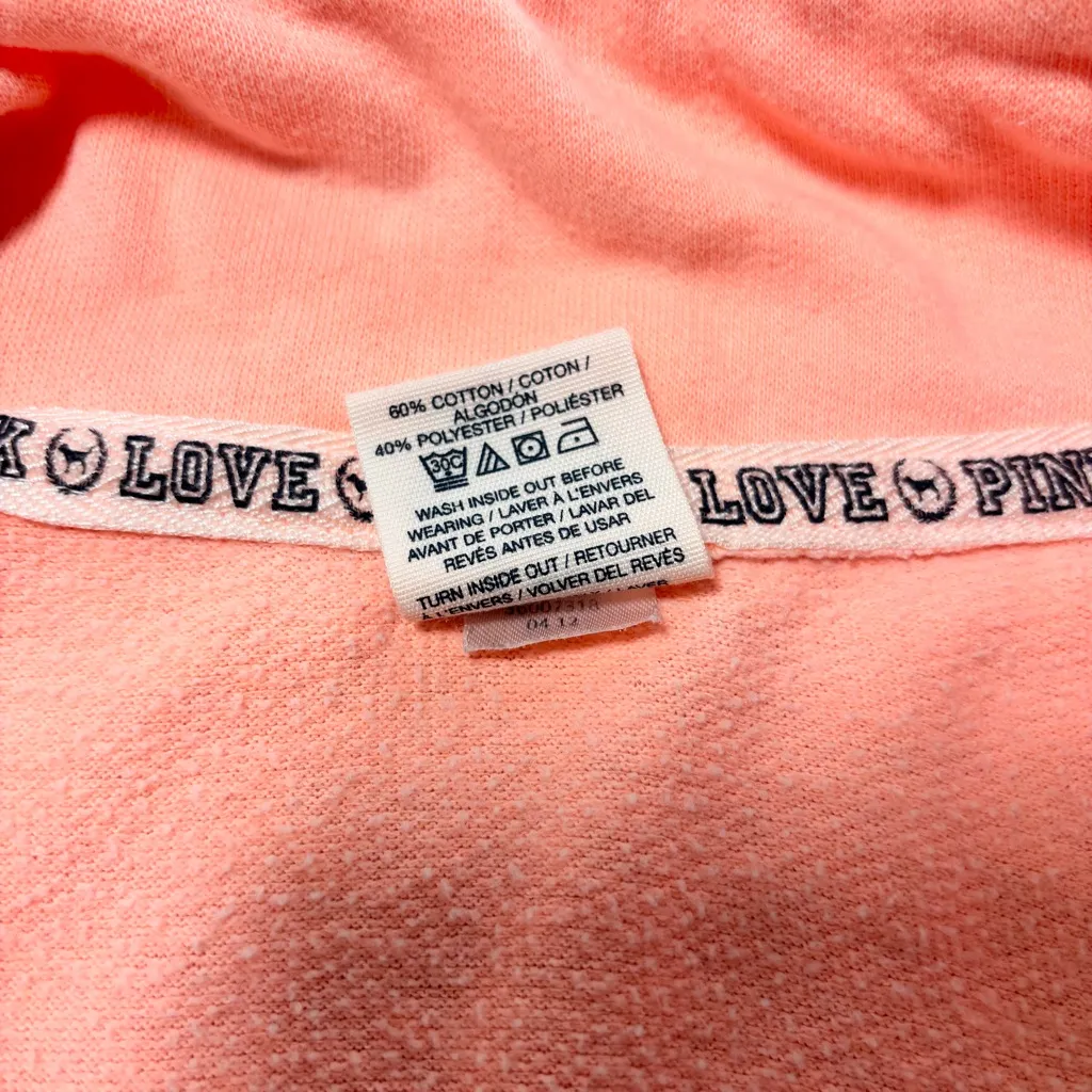 Victoria's Secret PINK‎  Full Zip Athletic Jacket Orange Size M - Image 9