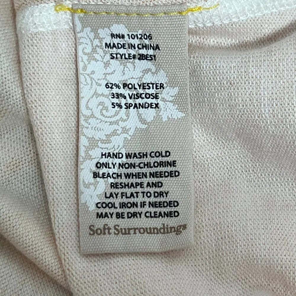 Soft Surroundings Delphina Floral Yellow Floral Knit Tunic Sweater Small - Image 5