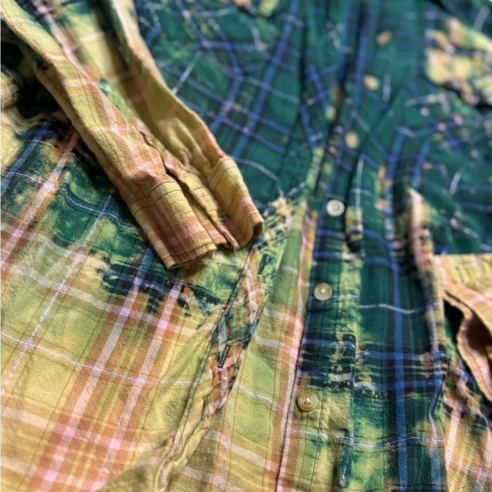 Bleached Croft & Barrow Plaid Shirt - Image 3