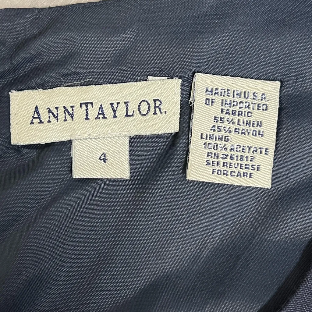 Ann Taylor Navy Blue Sleeveless Dress - Size 4 - EUC - Image 4