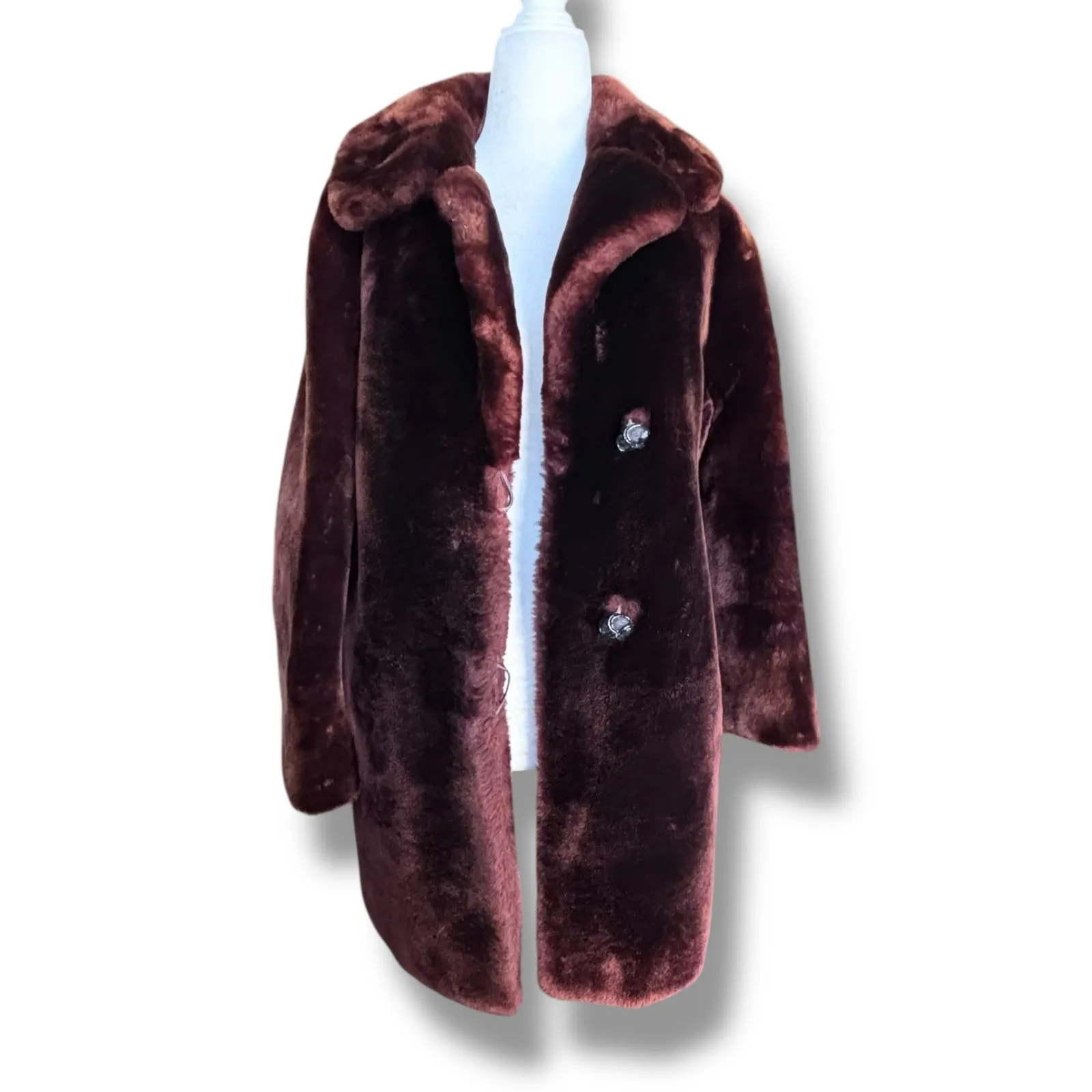 Vintage 1950s Dark Brown Mink Fur Coat Satin Lined Mid Century Luxe Evening Size M - Image 9