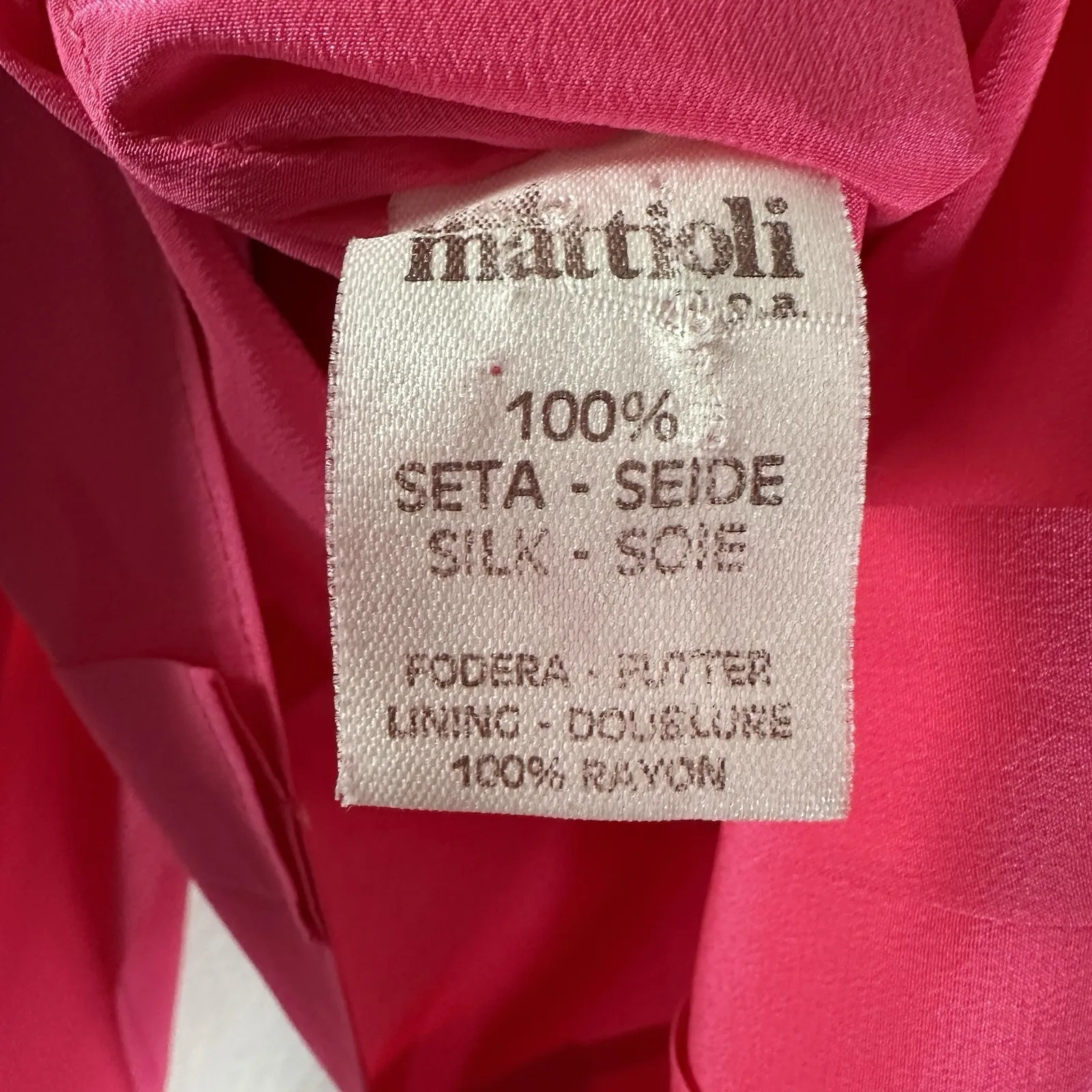 VTG Gianfranco Ferré Women's‎ Silk Blouse Pink Pleated Italy Size 40 Bold 80s Size M - Image 11