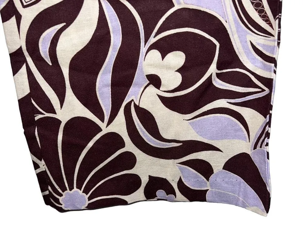 NEW NWT RIXO Mumbai Flared Print Trousers Chocolate Abstract Shell Multiple Size 6 - Image 7