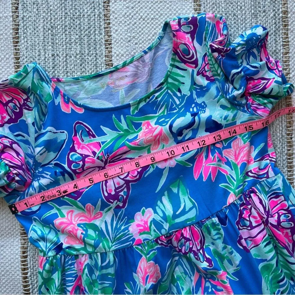 Lilly Pulitzer Jodee Short Ruffle Sleeves Tiered Mini Dress Women’s Size XXS - Image 7