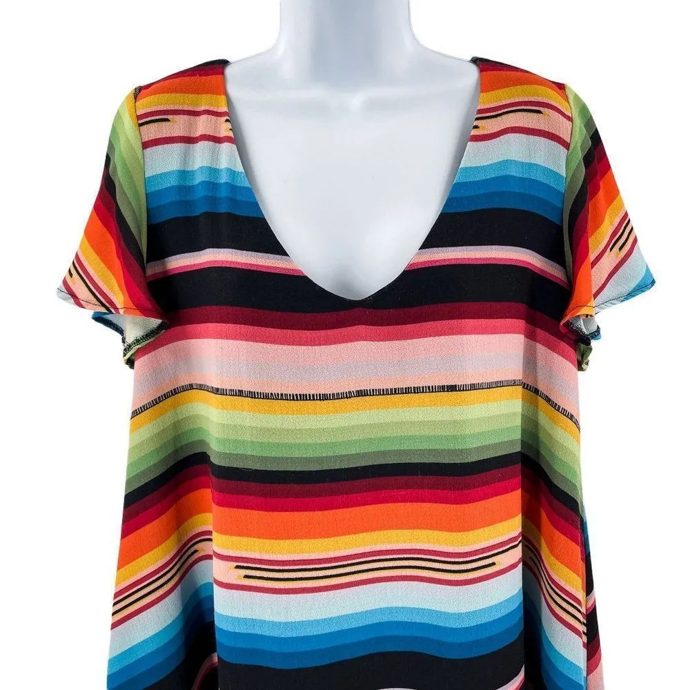 Anthropologie Judith March Sedona Serape Rainbow Striped Tunic Dress - Image 60