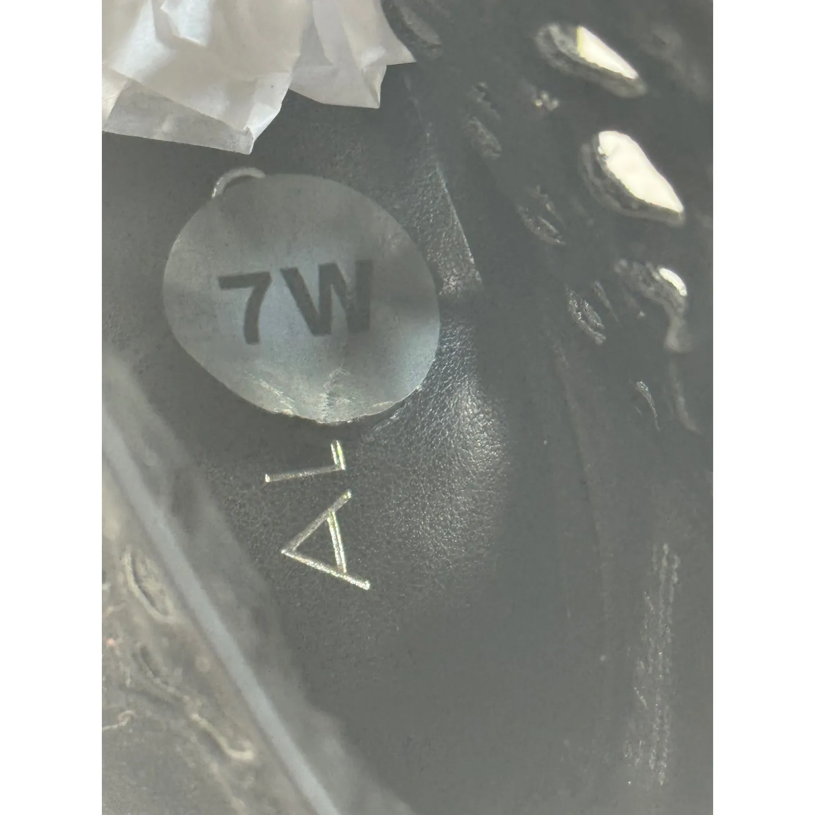 ALDO Black Suede Leather Peep Toe Laser Cutout Heeled Ankle Booties 7W - Image 8