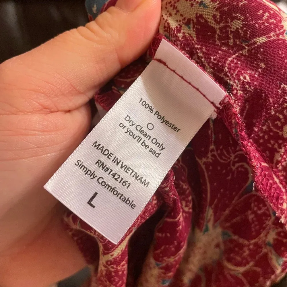 LULAROE FLORAL FRINGE KIMONO - Image 2