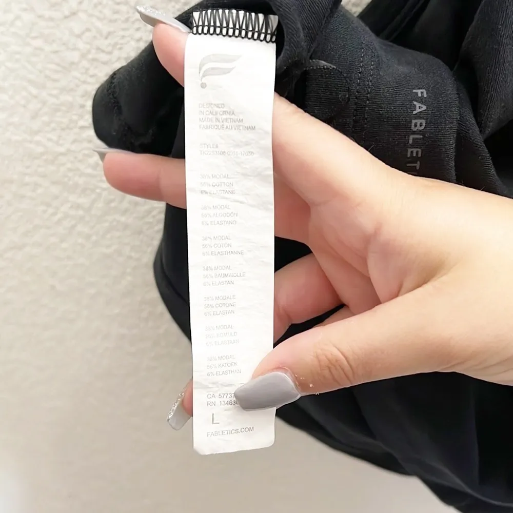 Fabletics Black Racerback Basic Active Lightweight Staple Piece Tank Top - Image 6