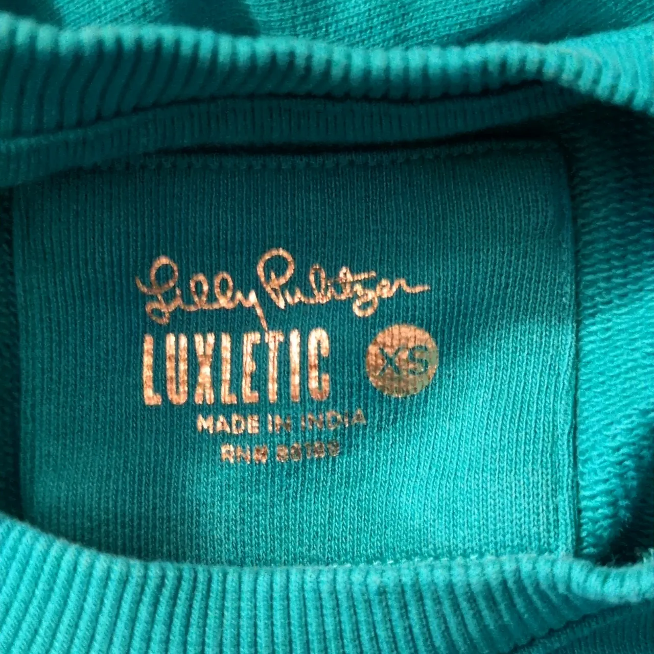 Lilly Pulitzer Beach Comber Pullover Teal Sweatshirt Size XS - Image 7