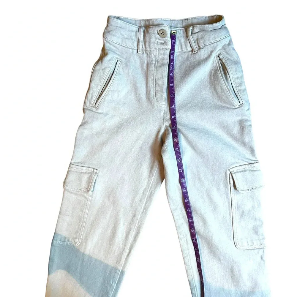 Aritzia Wilfred Free Size 00 Modern Cargo Pant Beige Denim - Image 9