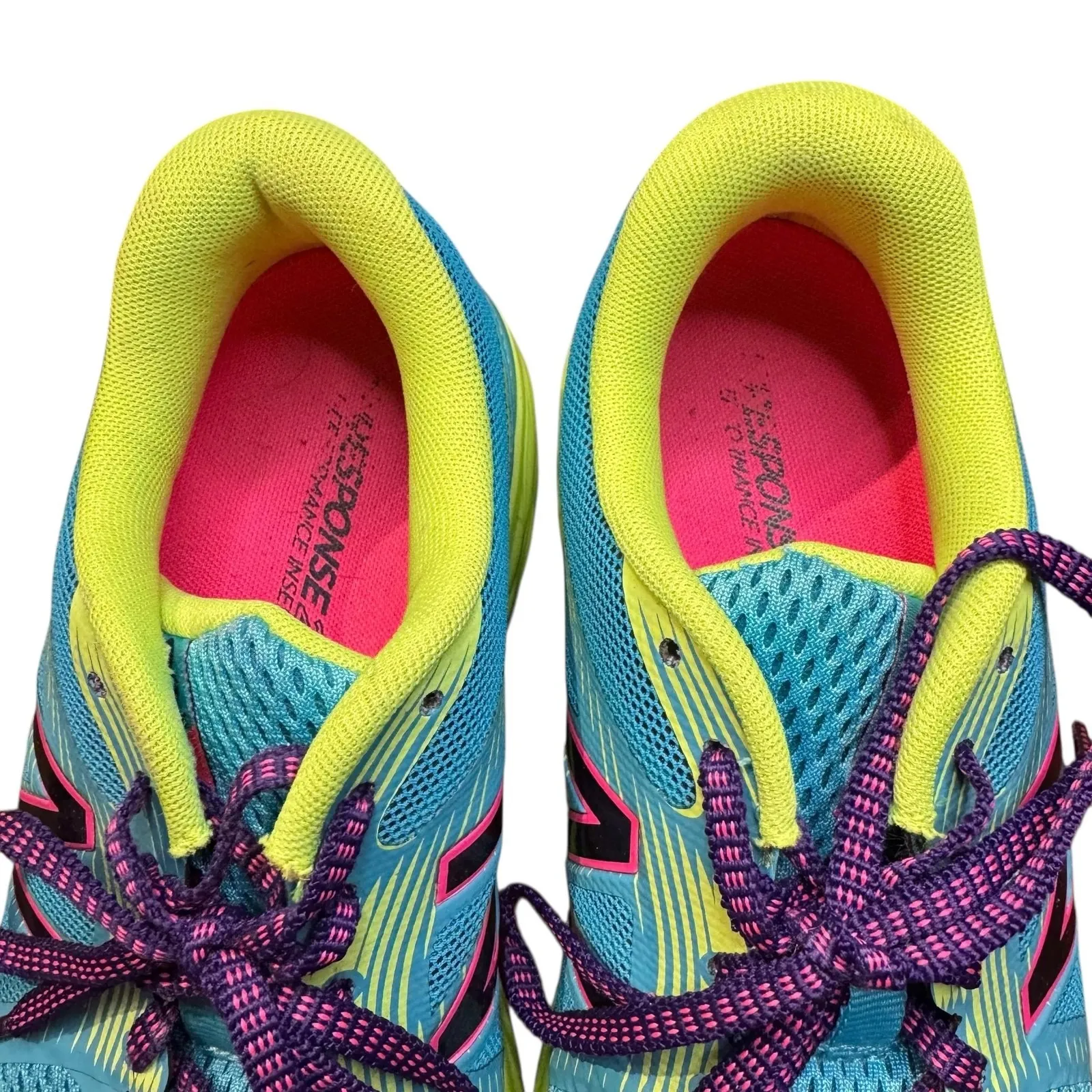 New Balance 680v4 Shoes Womens Size 8.5 Blue Neon Mesh Running Sneakers W680CM4 - Image 3