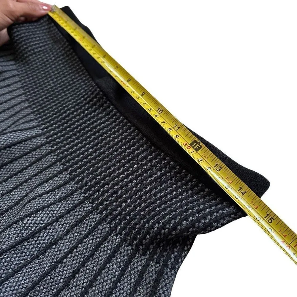 Catherine Catherine Malandrino Pleated Black and Grey Medium Mini Skirt - Image 5