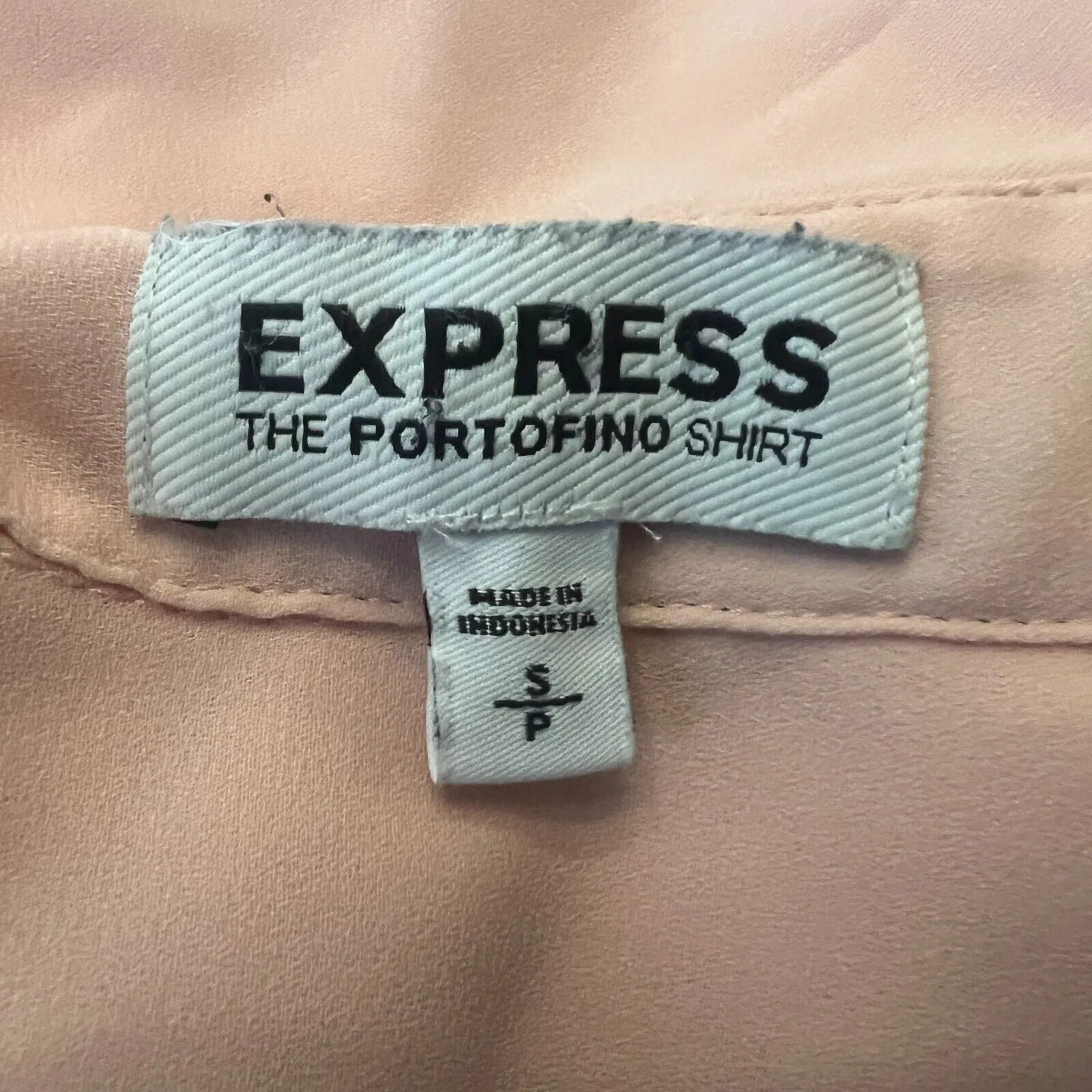 Express‎ Shirt Womens Small Peach Portofino Chiffon Work Office Casual Versatile - Image 6