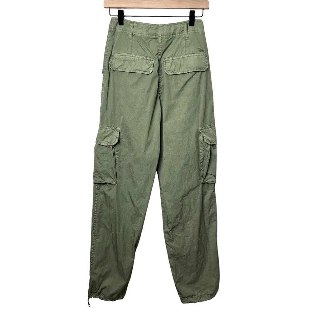 kith evans cotton nylon utility cargo high rise pants flagstaff military green - Image 4