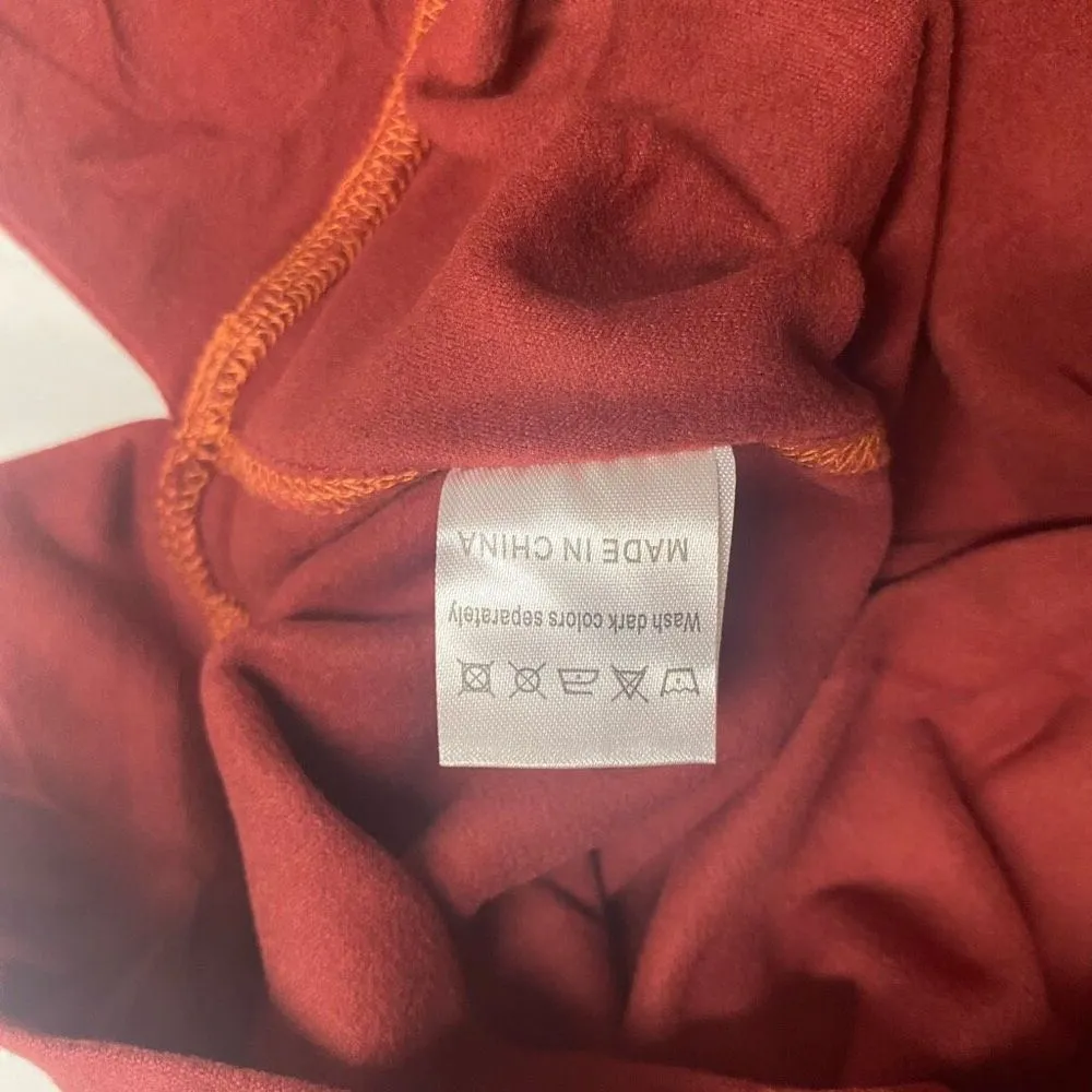 RUBZOOF Women’s Oversized Sweatshirt Orange Size Small Long Cuffed Sleeves New - Image 4