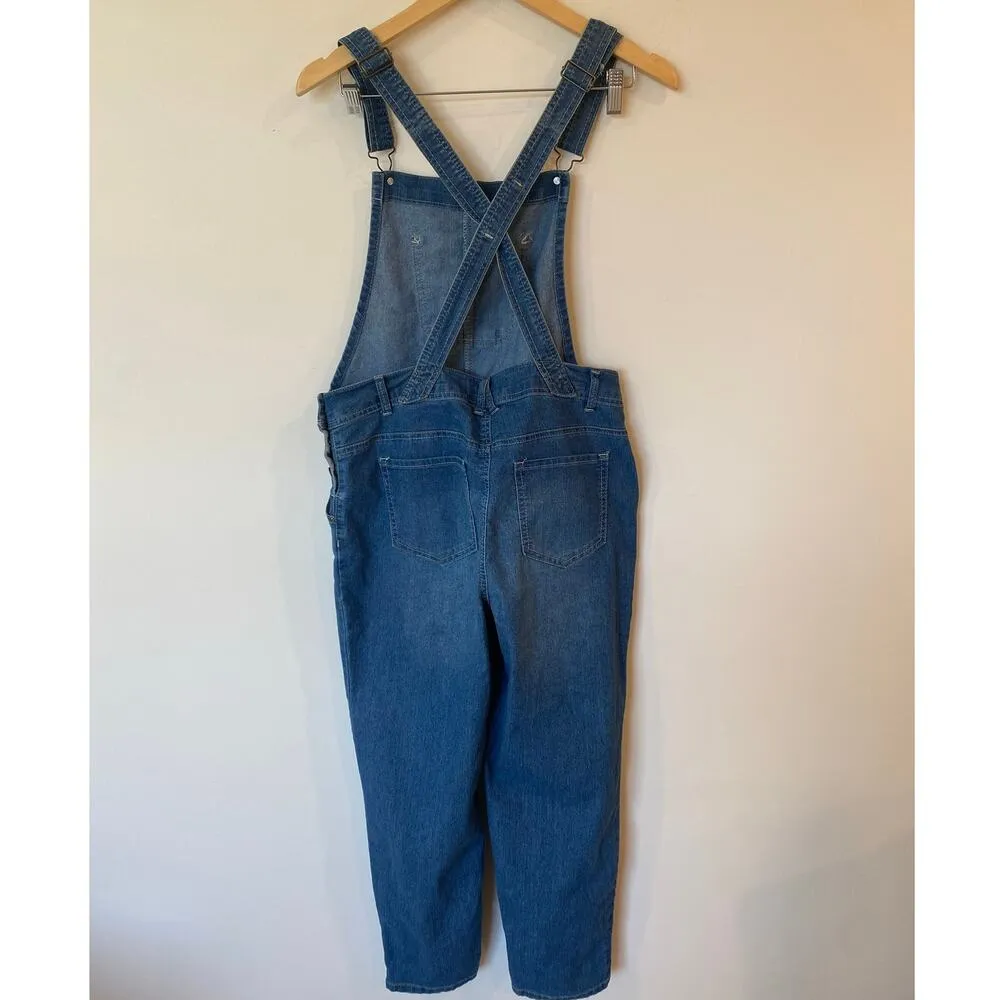 Angel Forever Young Signature Overall Dark Denim Blue Women's Size Small - Image 2