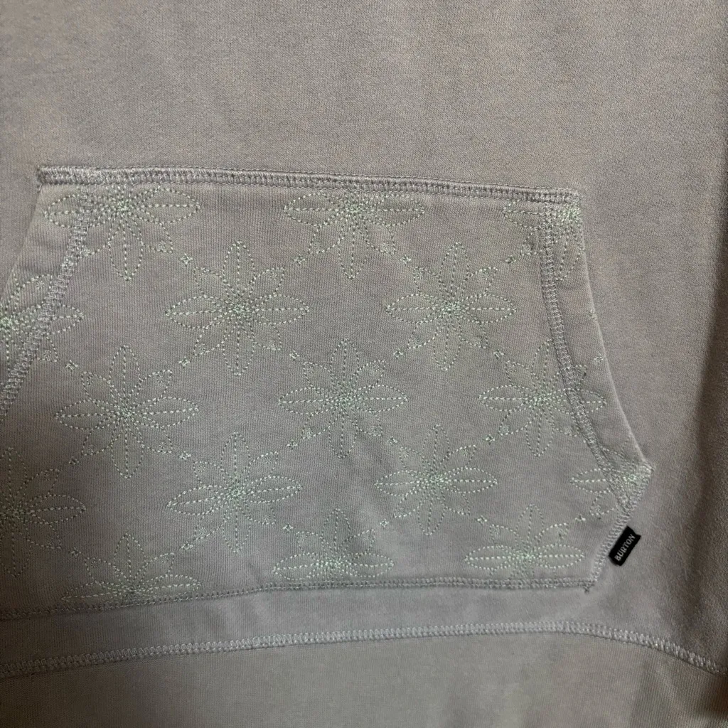 Burton Womens Sweatshirt Cowl Neck Drawstring Kangaroo Pocket Lilac Purple Small - Image 2