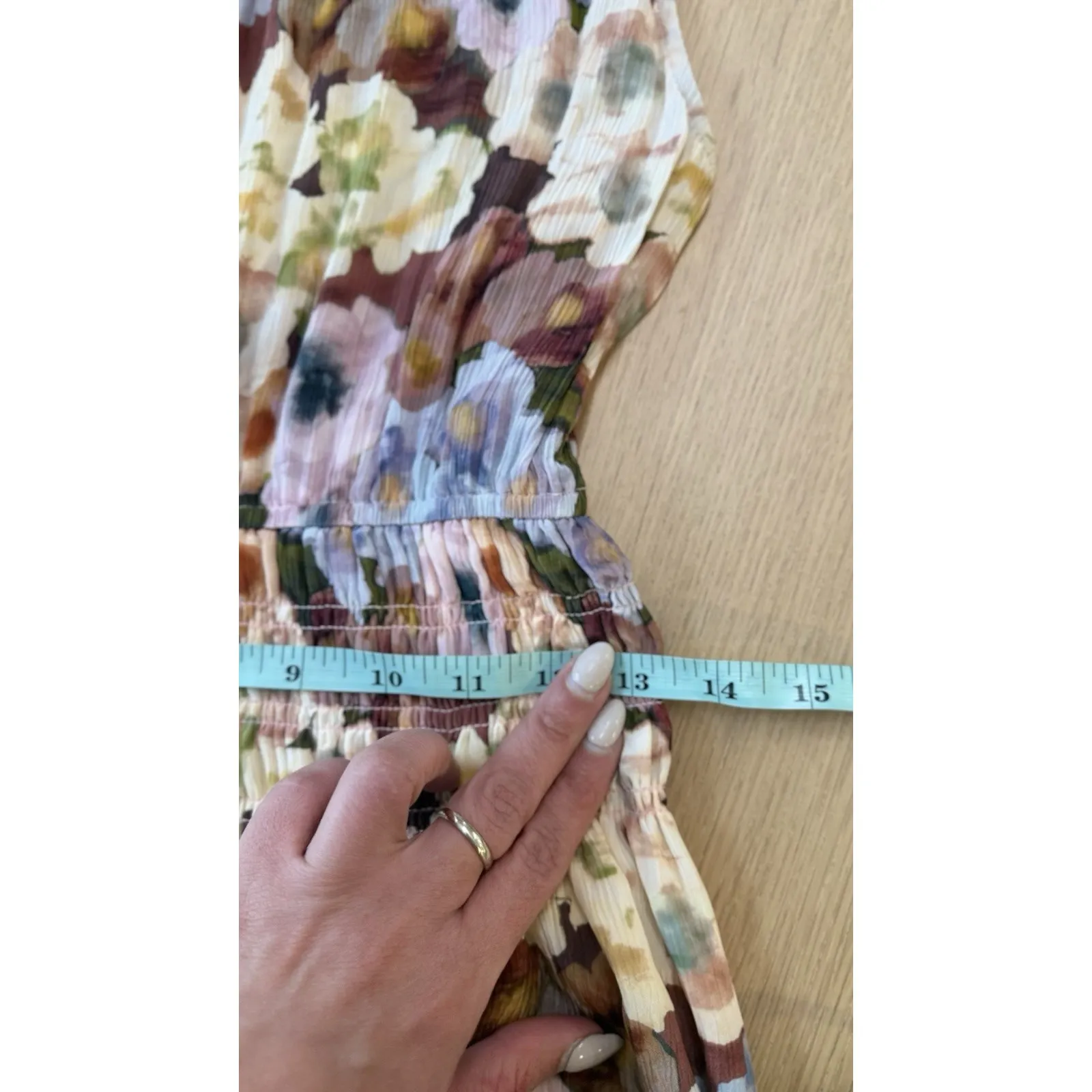 Rails Amelia Woodblock Floral Midi Dress, Womens Size S Tiered Lined Fairy 2458 - Image 9