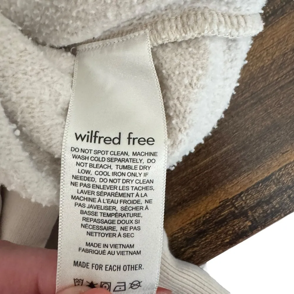 Wilfred x Aritzia - Cream Half-Zip Pullover Top Sz 2XS - Image 9