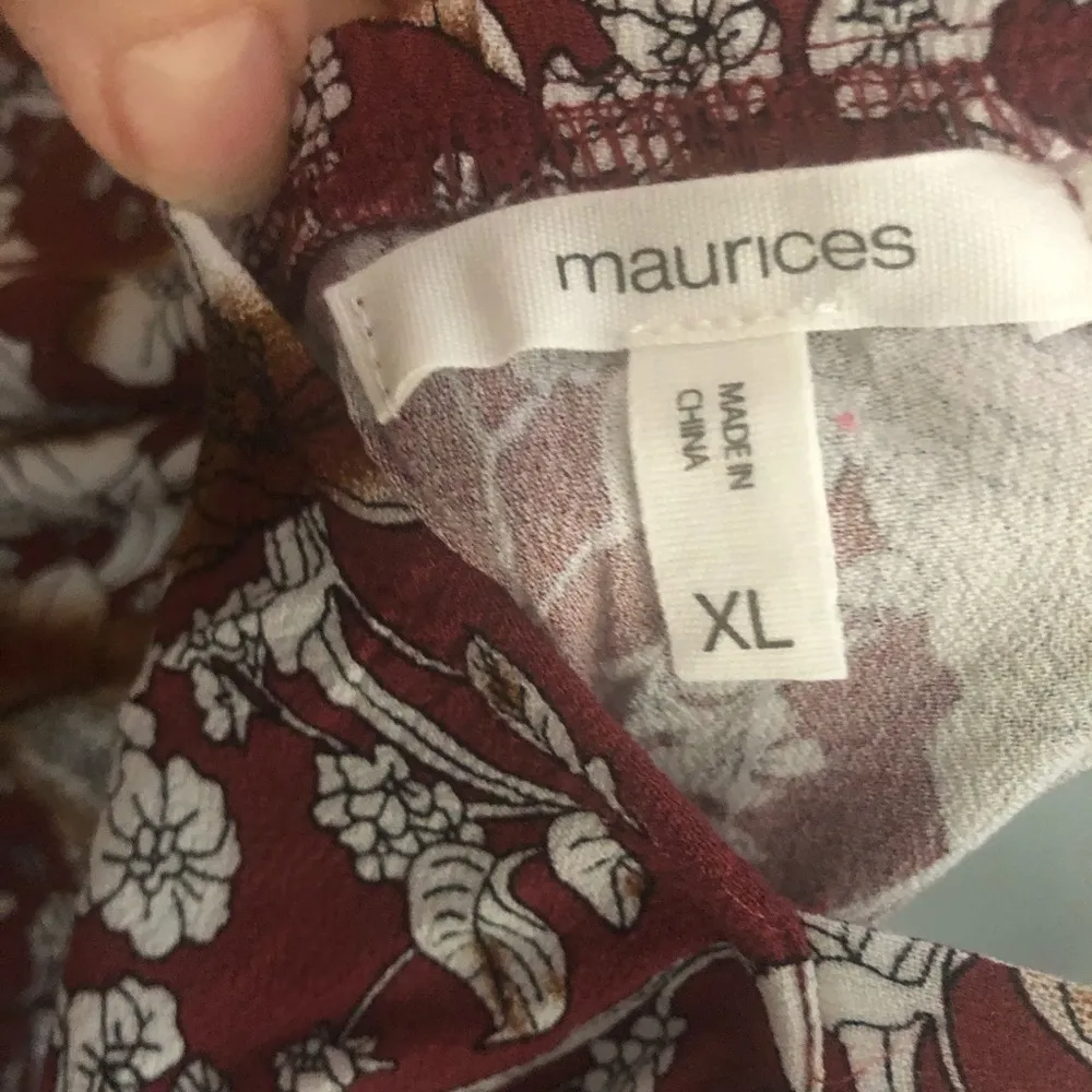 Maurices Womens Red Floral Hardware MIDI Dress XL Vacay Resort Cruise - Image 5