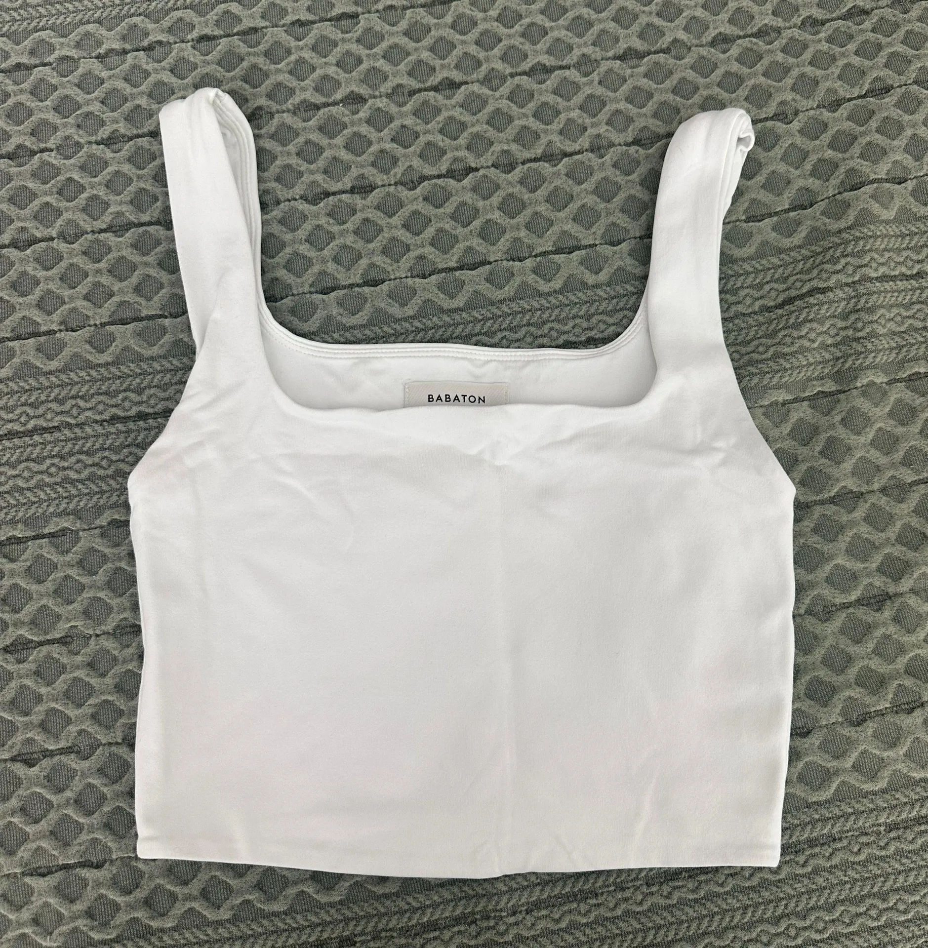Babaton White Crop Tank - Image 2