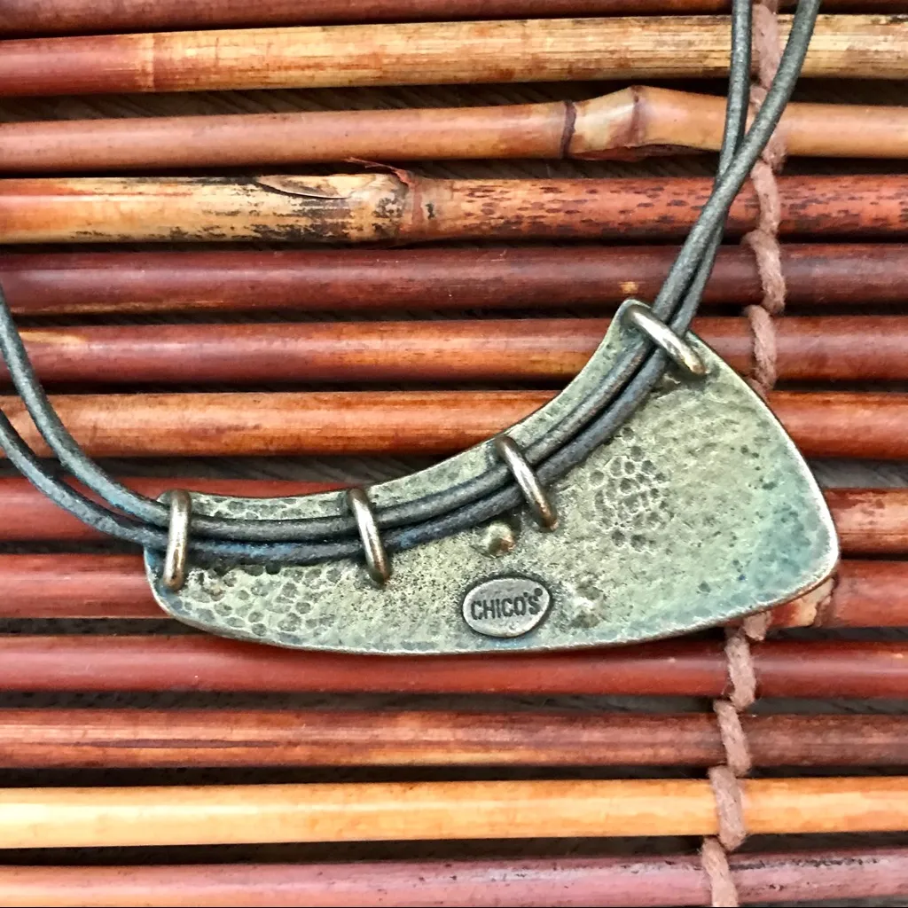 Chico's Chico’s Choker Necklace Brass & Rhinestone - Image 5