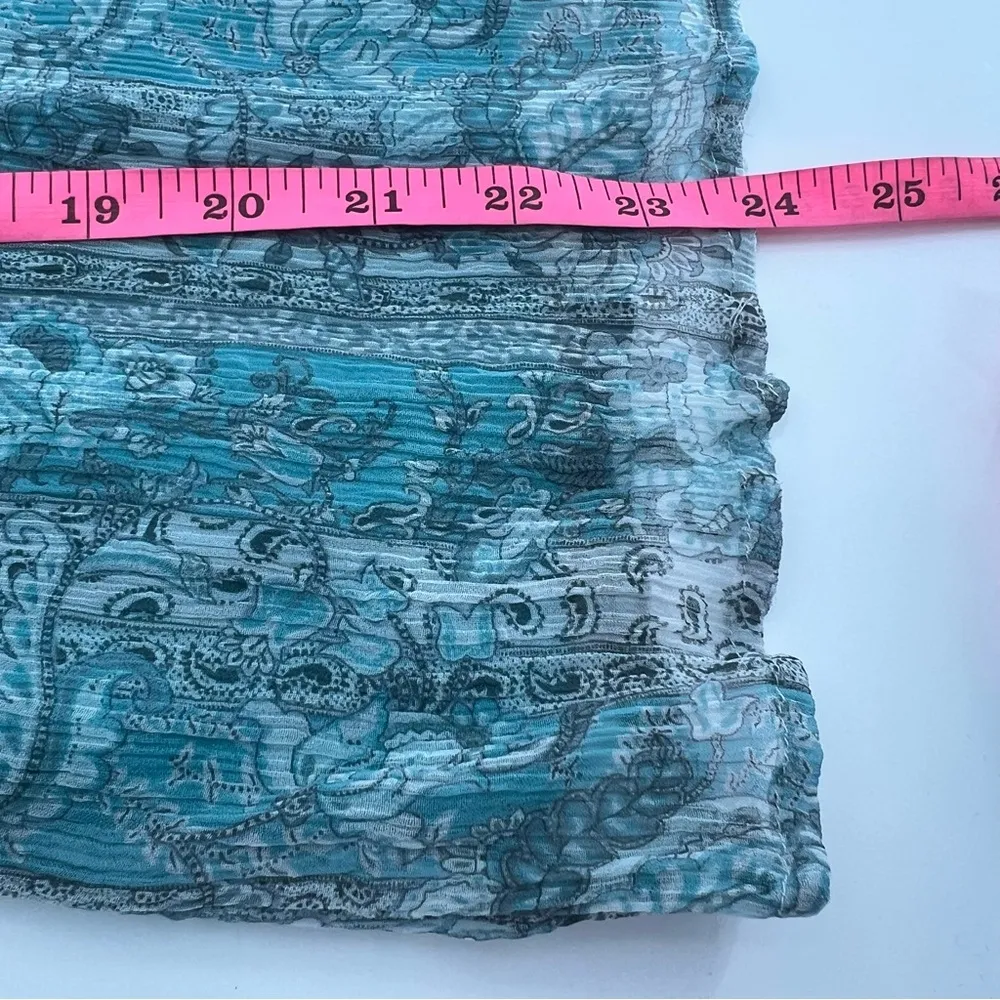 ANTHROPOLOGIE Let Me Be Pintucked Chiffon Blouse puff sleeve Sz M - Image 3