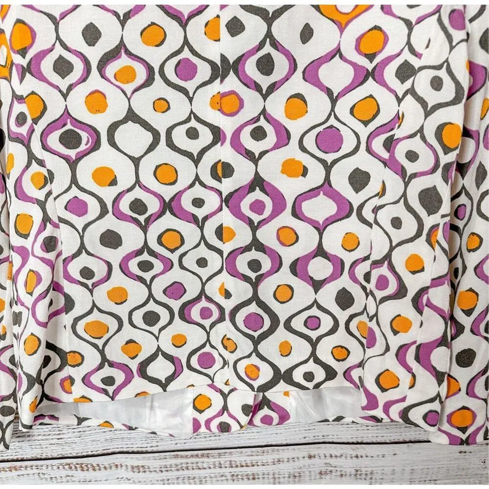 Lafayette 148 New York Women's Abstract Long Sleeve Blazer Multi-Color Size 4 - Image 12