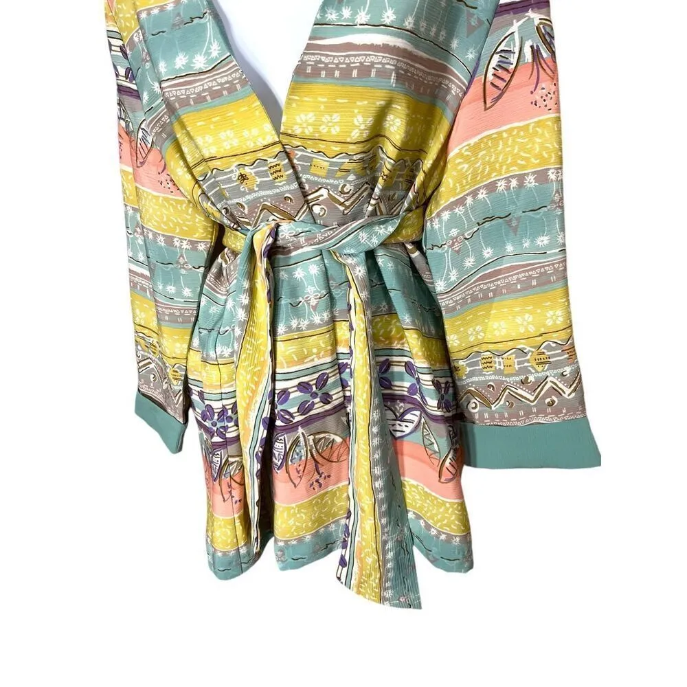 Vintage Drapers &‎ Damon’s Kimono Cardigan Size M Petite Pink - Image 3