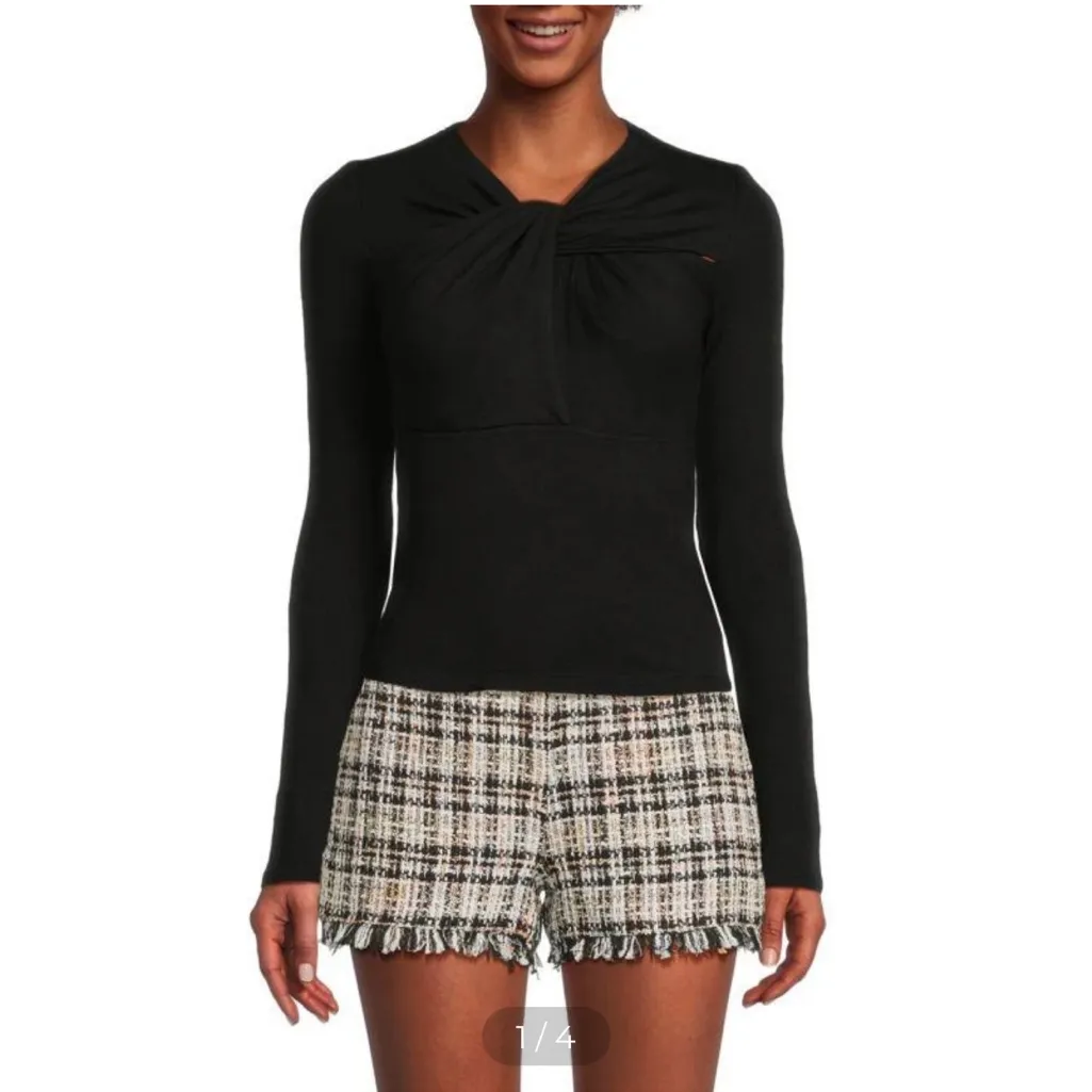 Walter Baker Corinne Fitted Twist Top in Black New with Tag W2048 Sz M - Image 8