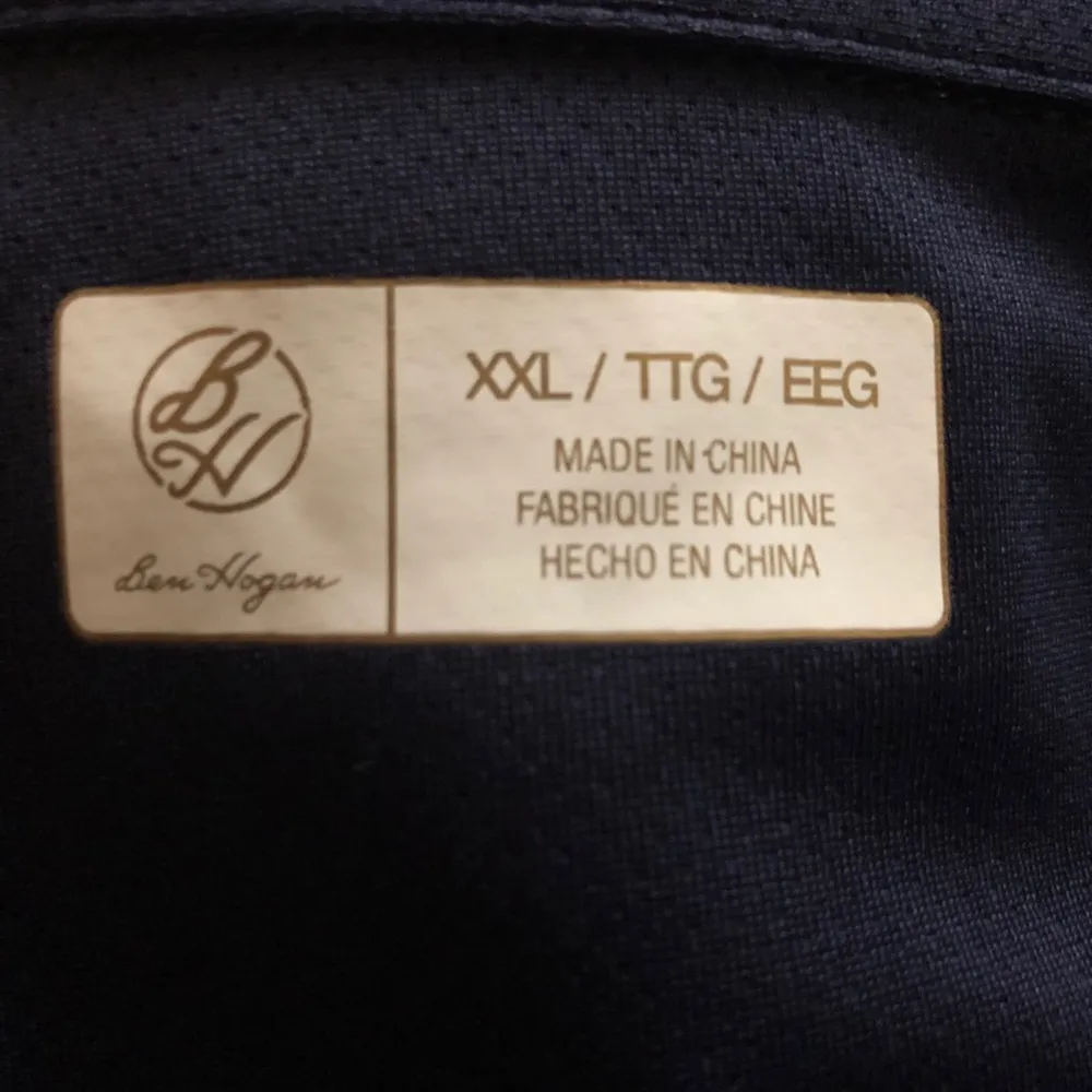 BEN HOGAN Womens Golf Sleeveless Performance Shirt with UPF 40 Size XXL Navy New Blue - Image 9