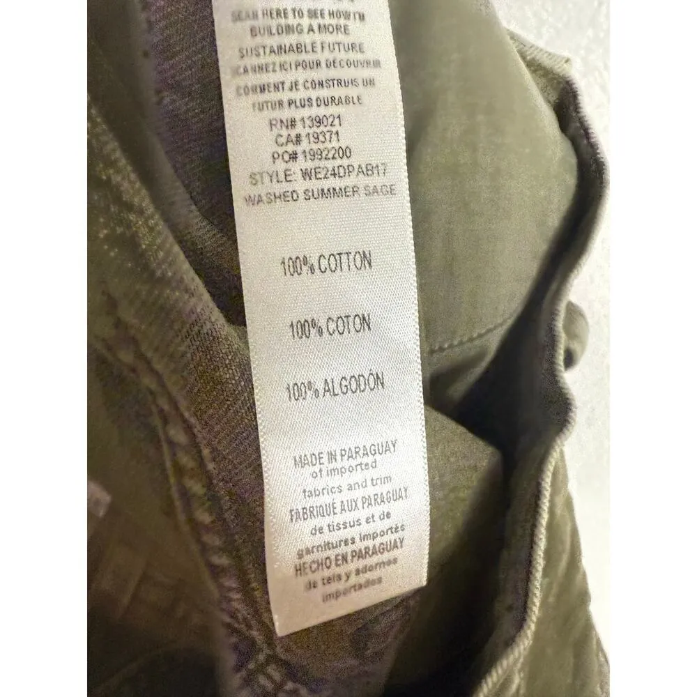 Frame '90s Utility Loose Fit Jeans Washed Summer Sage Green Size 26 - Image 10