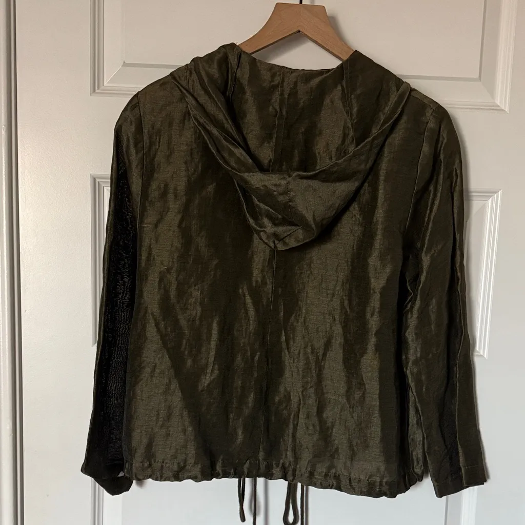 Valerie Stevens Olive Utility Jacket w zipper size 6 - Image 6