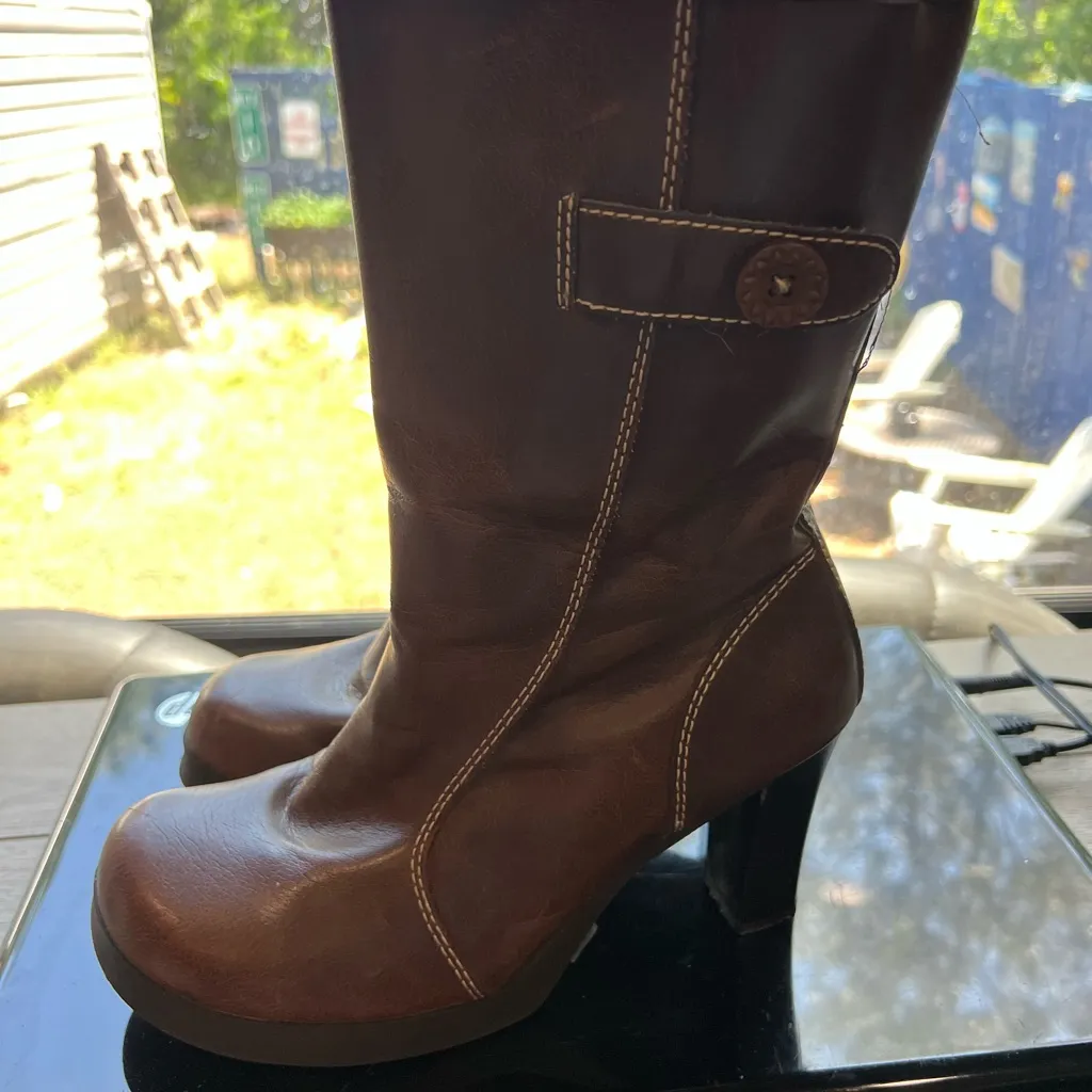 Brown Tall Boots‎ with Fur Lining - Image 4