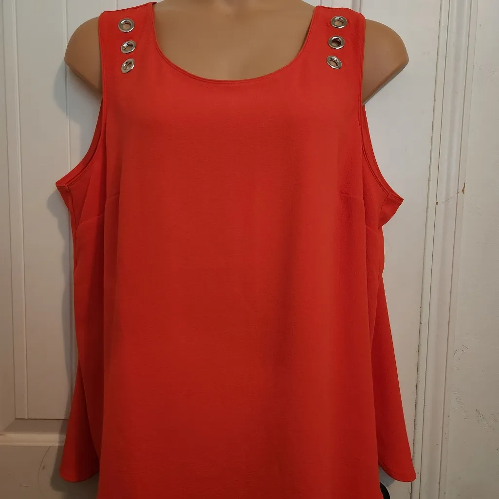 Liz ClaiborneWomen's Sleeveless Red Top - Image 2