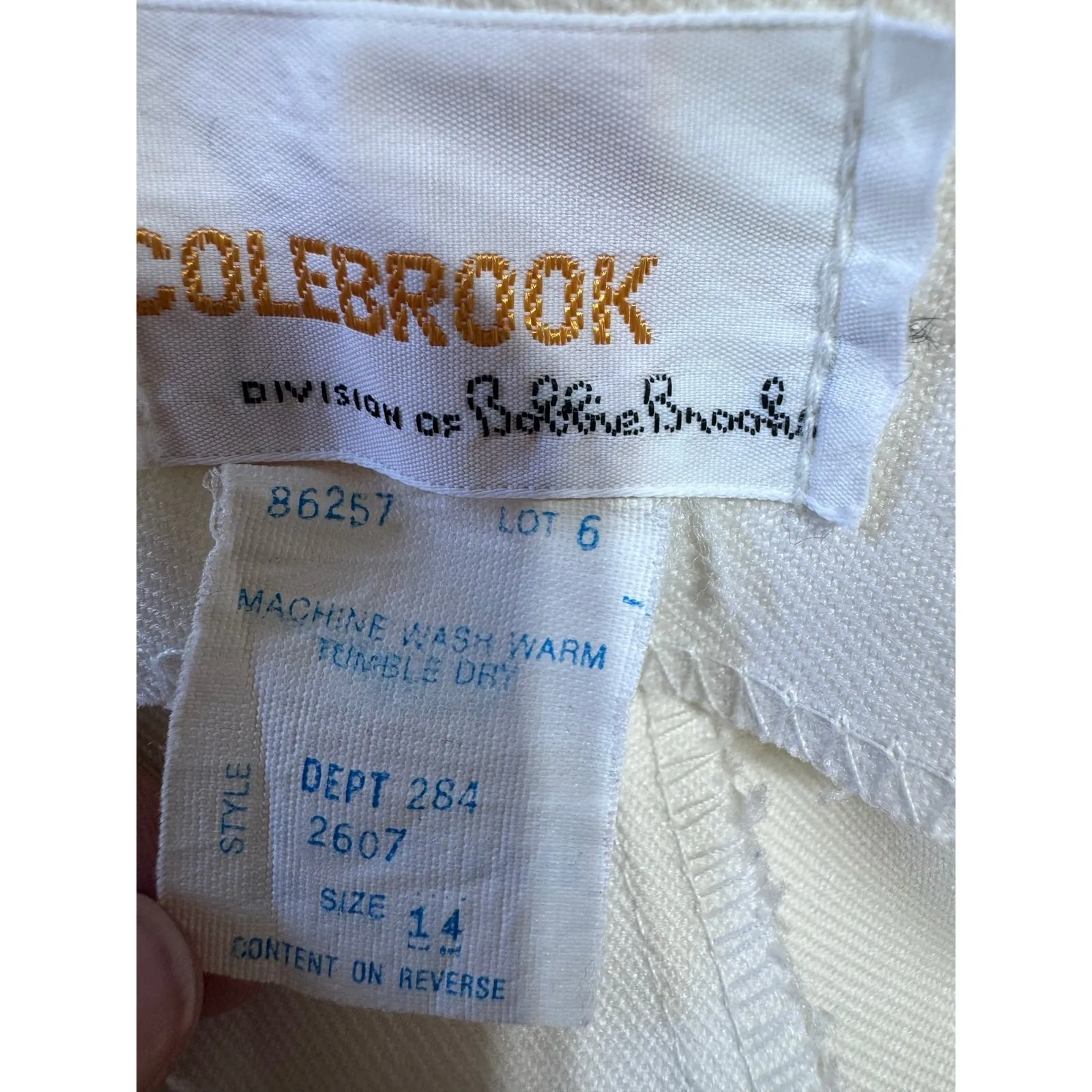 Colebrook Division of Bobbie Brooks High Waist Pleated Pants Tailored 14 Vintage Size 14P - Image 8