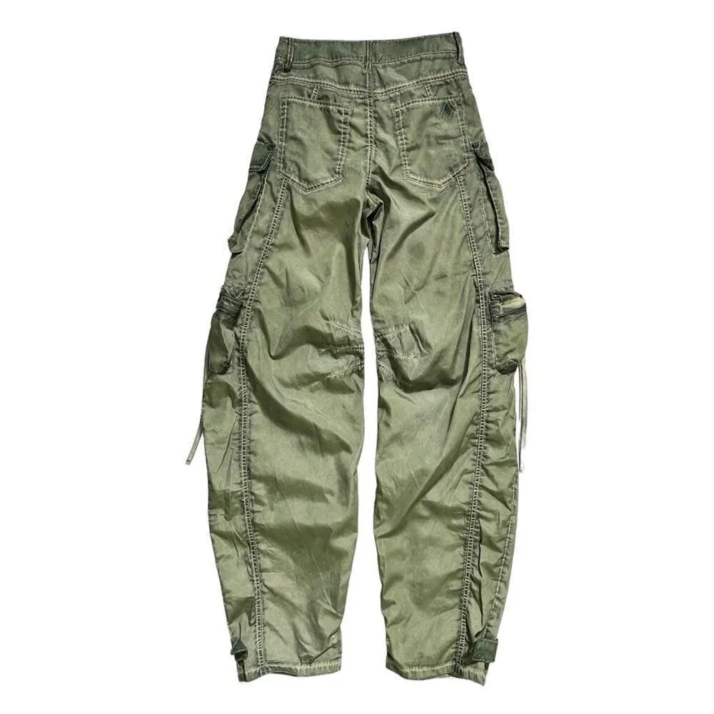 THE ATTICO Fern Long‎ Pant in Military Green Green Size XXS - Image 4