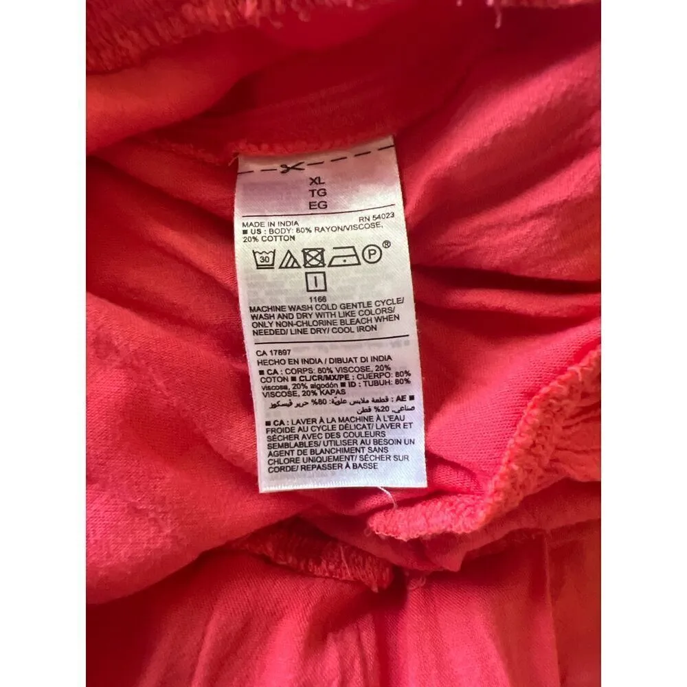 Old Navy Tiered Sundress In Coral Pink‎ Size XL - Image 5