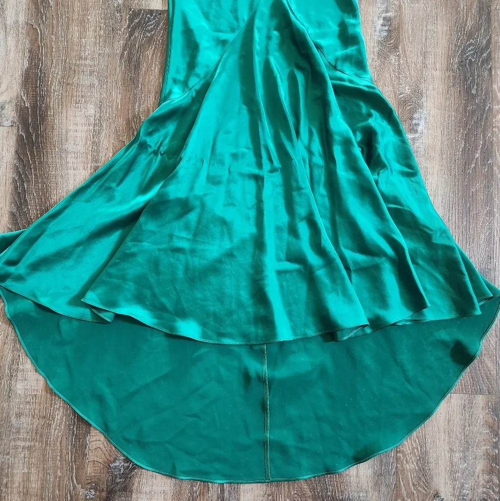 Retrofete Eve Dress in Emerald Green Size Large Maxi Open Back Cowl Neckline - Image 7