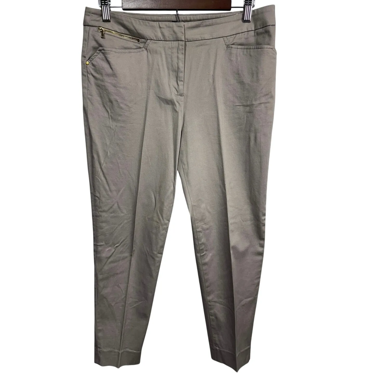 Jones New York Signature Taupe Stretch Ankle Dress Pants Size‎ 4 Workwear Office - Image 10