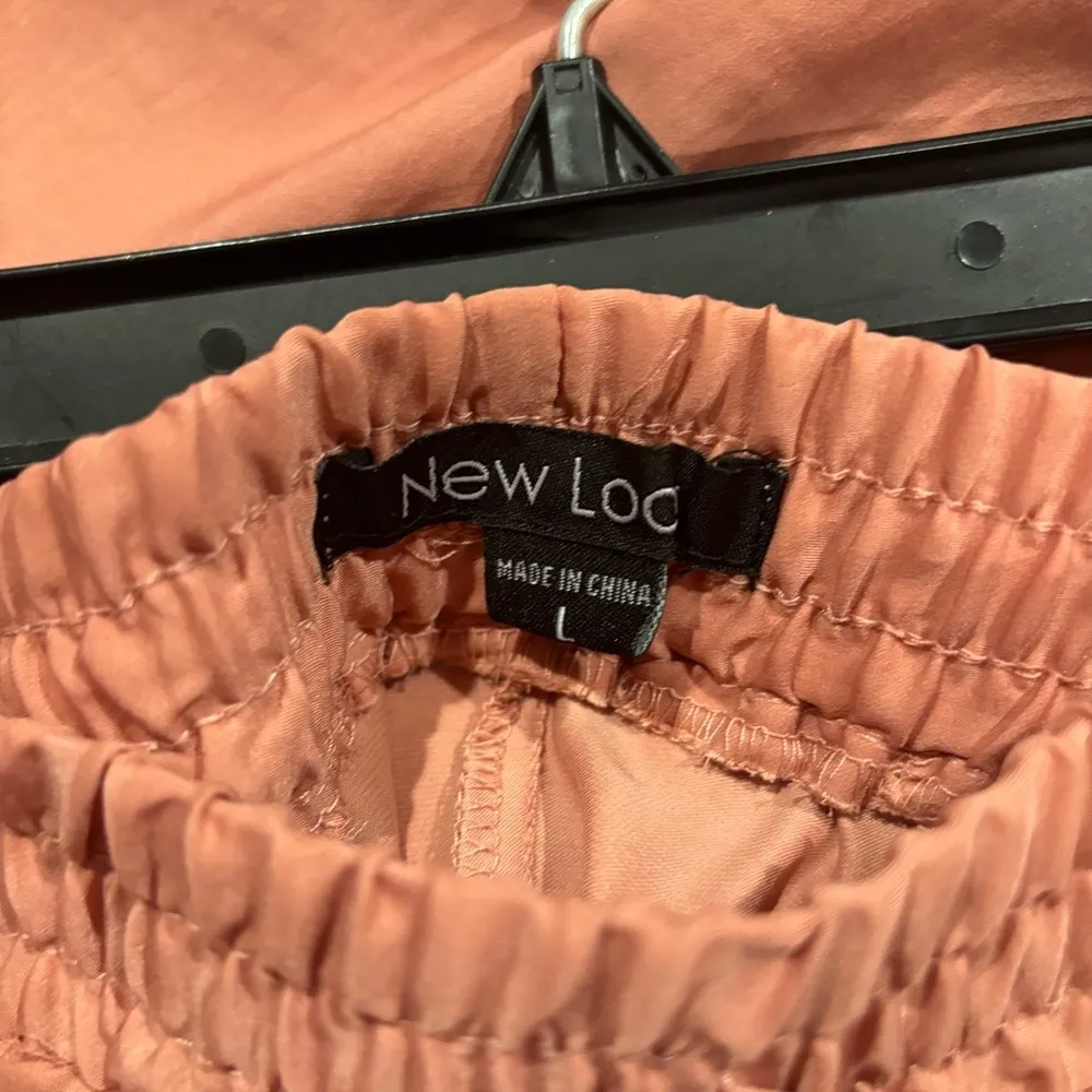 NEW LOOK Women's Lux Blush Buttery Soft Dress Drawstring Jogger Pants Sz L - Image 6