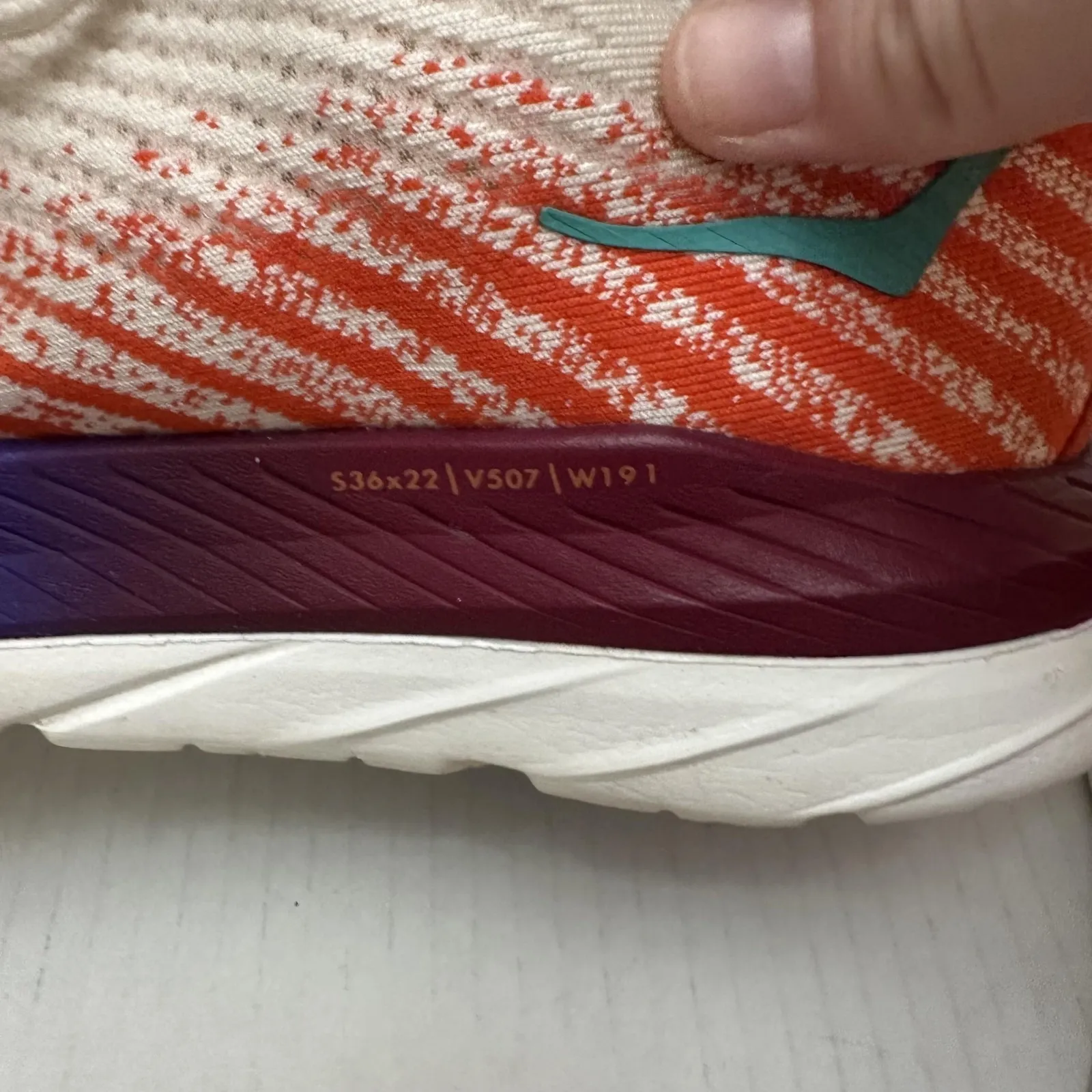 HOKA Mach 5 Running Shoes Womens 9 White Orange Blue PROFLY+ Lightweight - Image 11