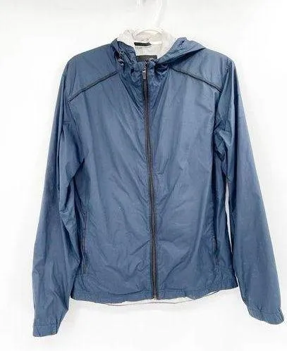 Aether Navy Blue Zip Up Waterproof Hooded Windbreaker Jacket Size 1 - Image 2