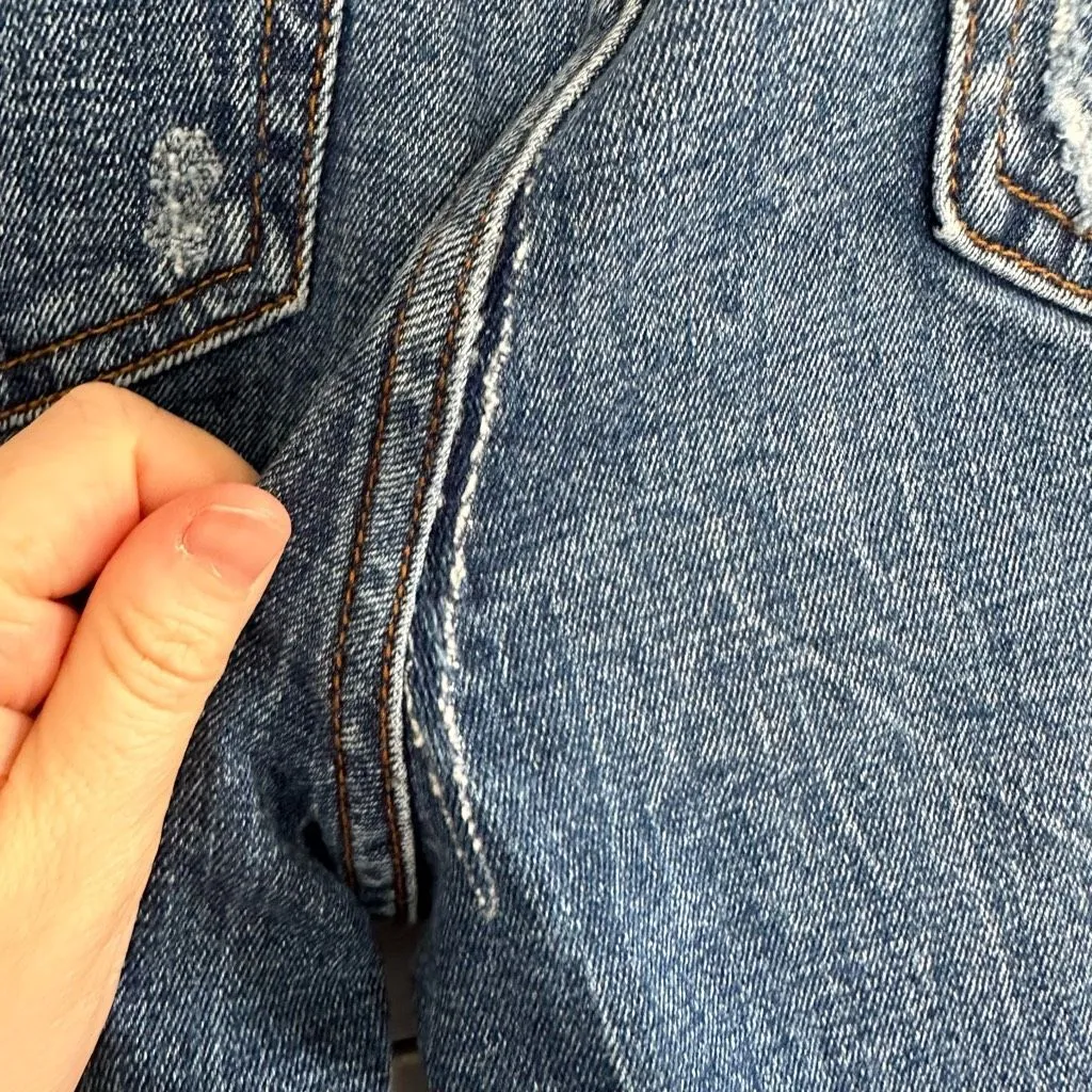 Abercrombie & Fitch Women’s 26 Curve Love Ultra Straight High Rise Jeans Flawed - Image 3