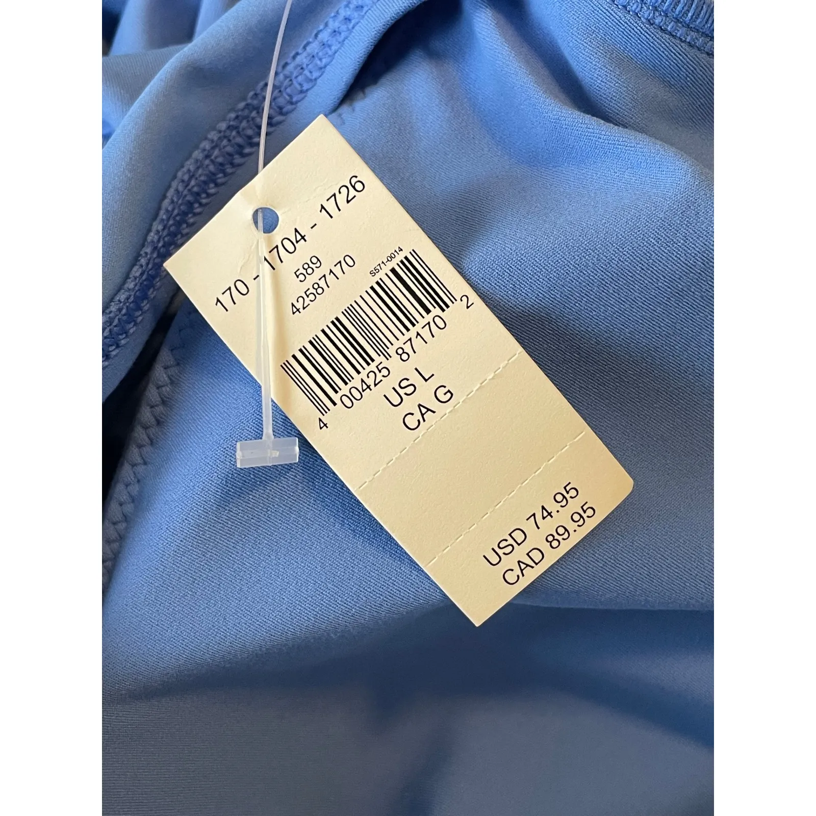 Offline by Aerie Blue Ruched Cutout Midi Dress Athletic Athleisure Large New - Image 5