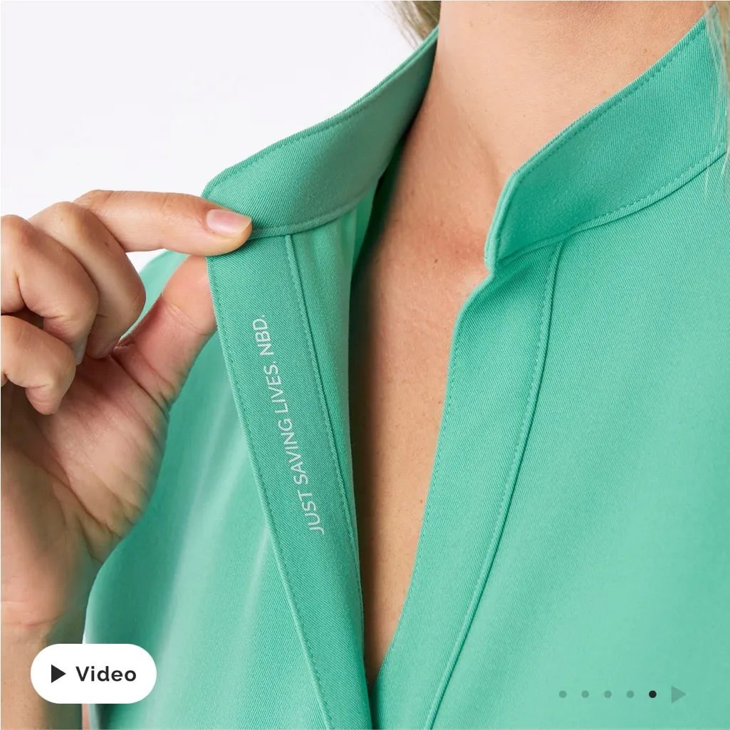 Figs Surgical Green Rafaela Scrub Top Small - Image 4