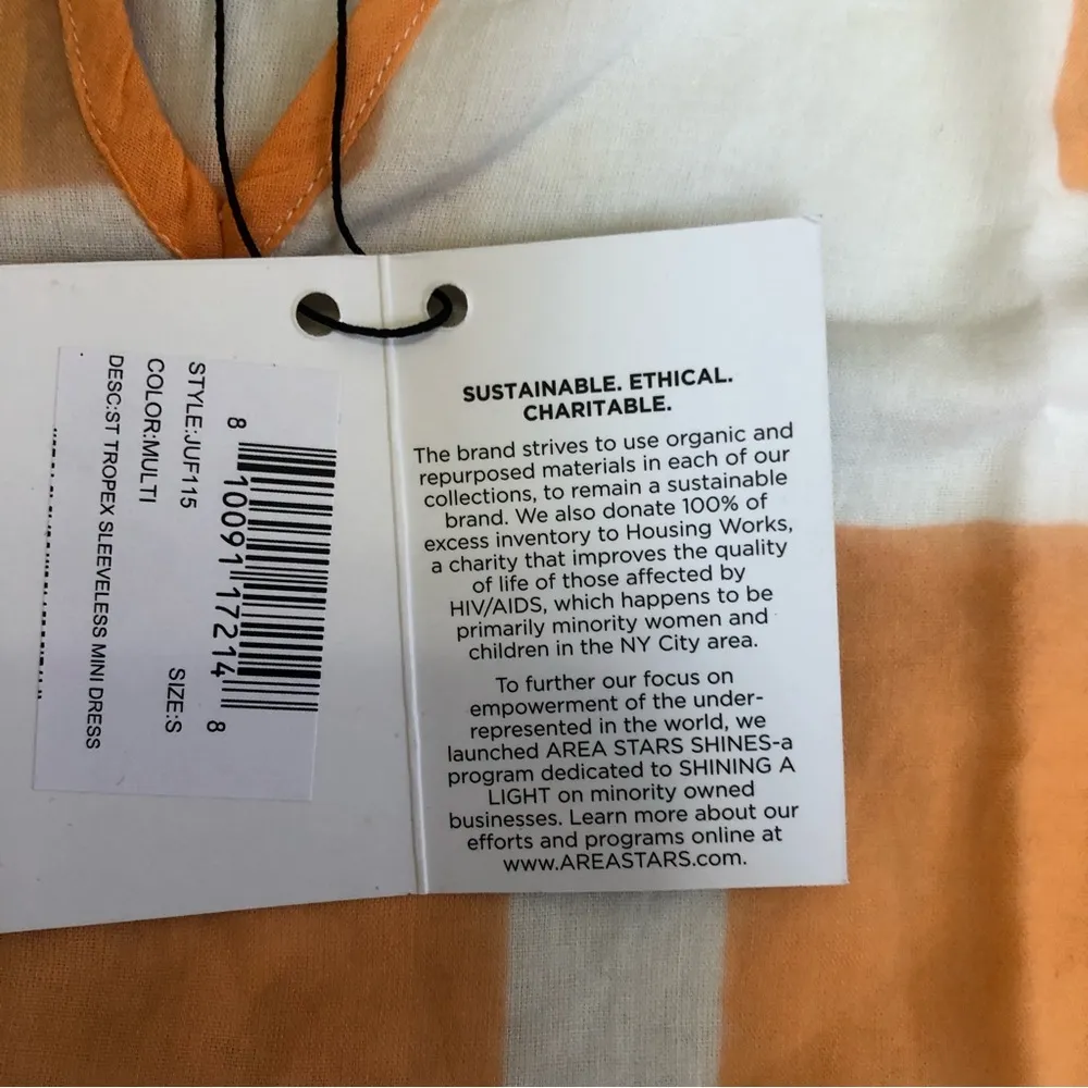 NWT Area Stars St Tropez Dress Pom Pom Tassel Fringe Embroidered Preppy Rainbow - Image 7